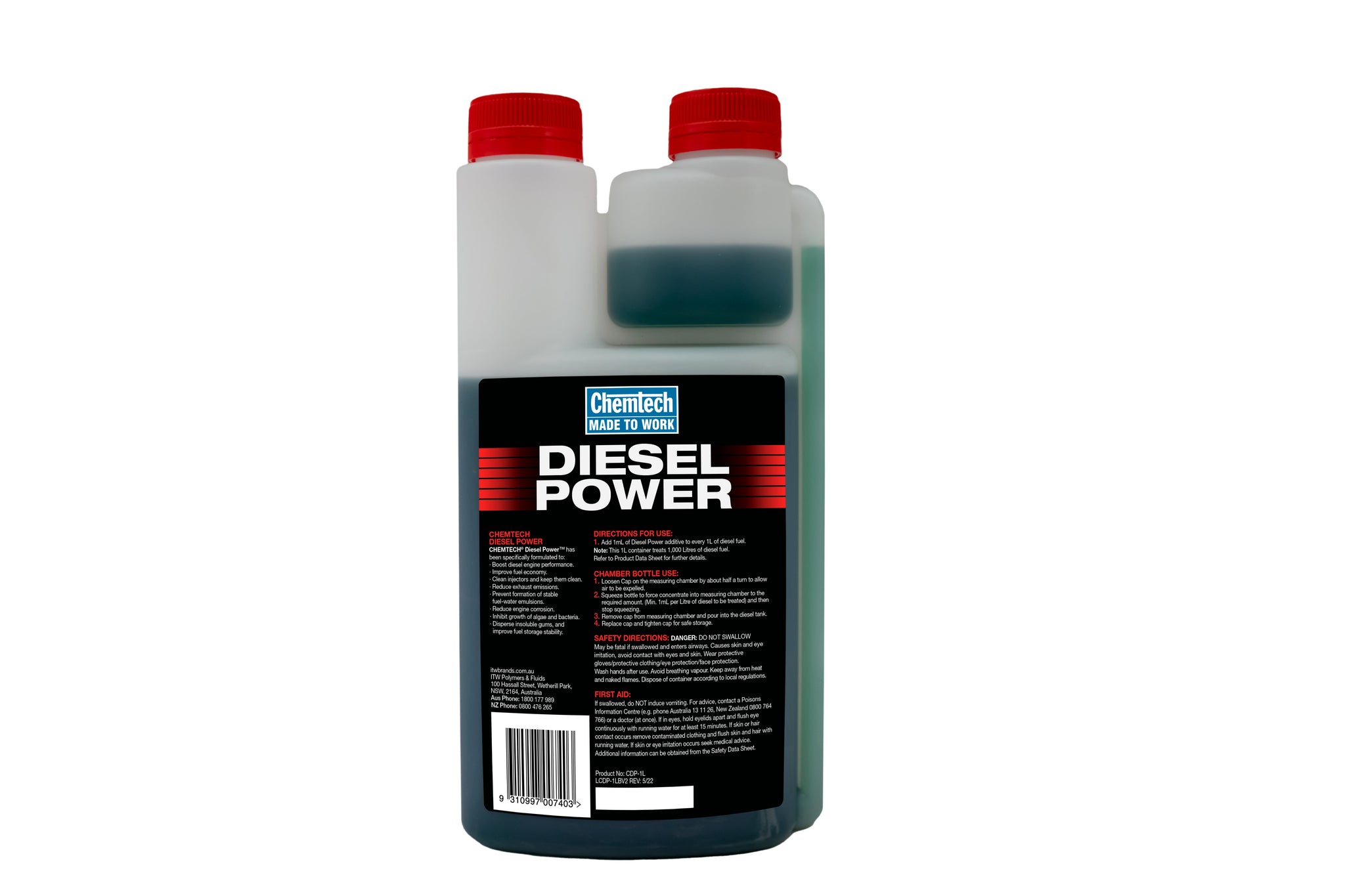 Chemtech® Diesel Power Fuel Additive – ITW Polymers and Fluids