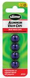 Slime® Anodized Aluminium Valve Caps (Blue)