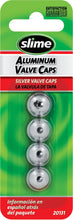 Load image into Gallery viewer, Slime® Anodized Aluminium Valve Caps (Silver)
