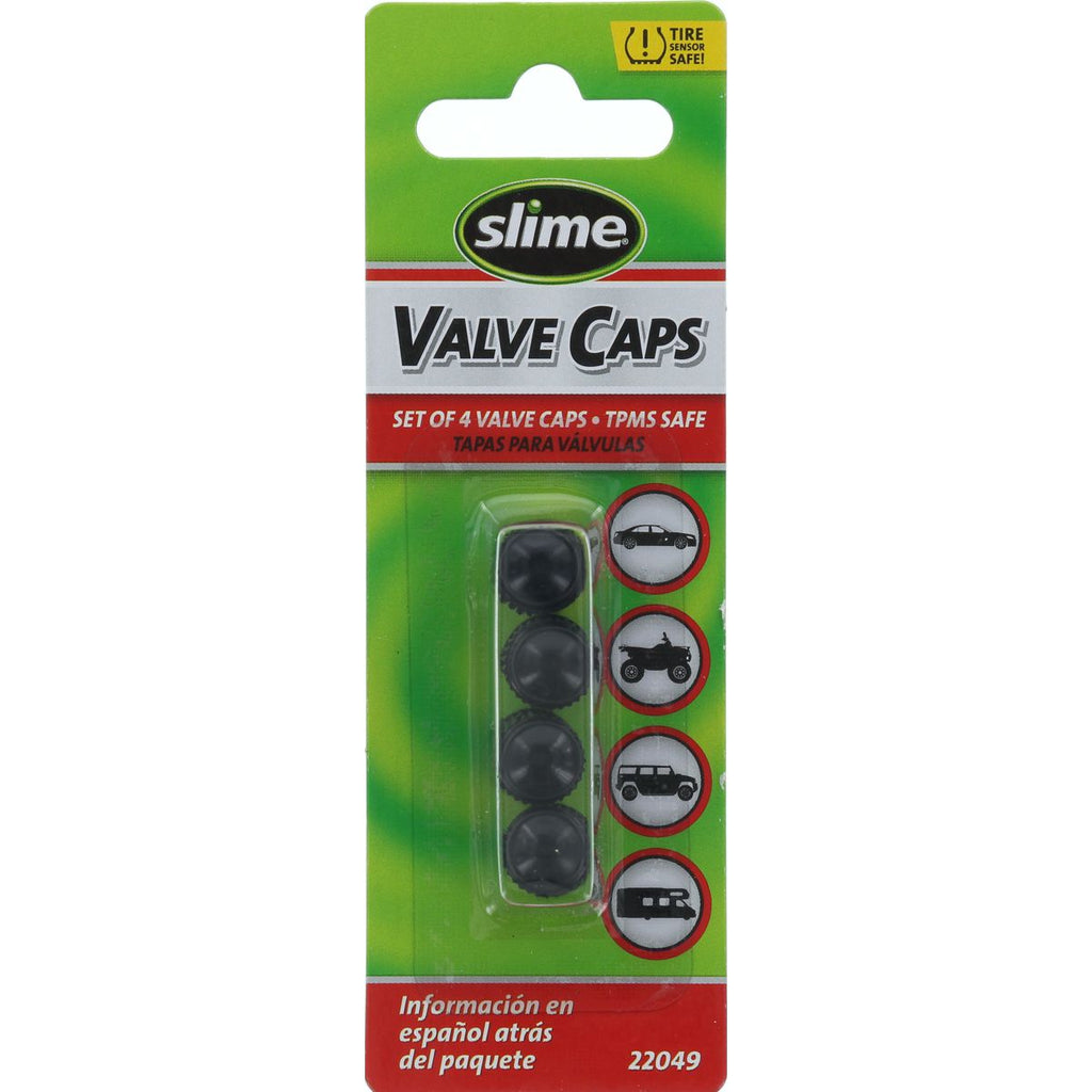Slime® Black Plastic Tyre Valve Caps