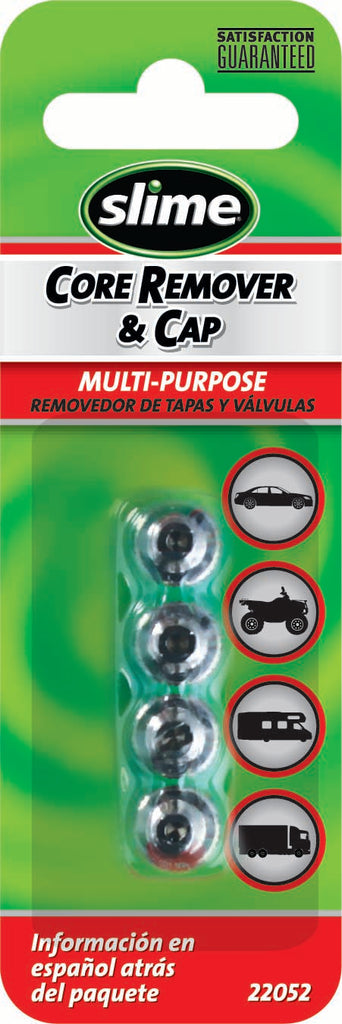 Slime® Valve Core Remover and Tyre Valve Caps