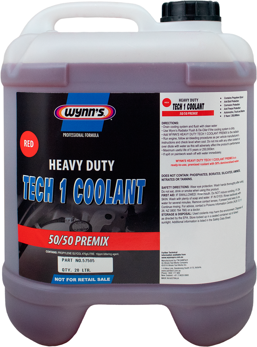 Wynn’s® Heavy Duty Tech 1 Coolant - Red 20L – ITW Polymers and Fluids